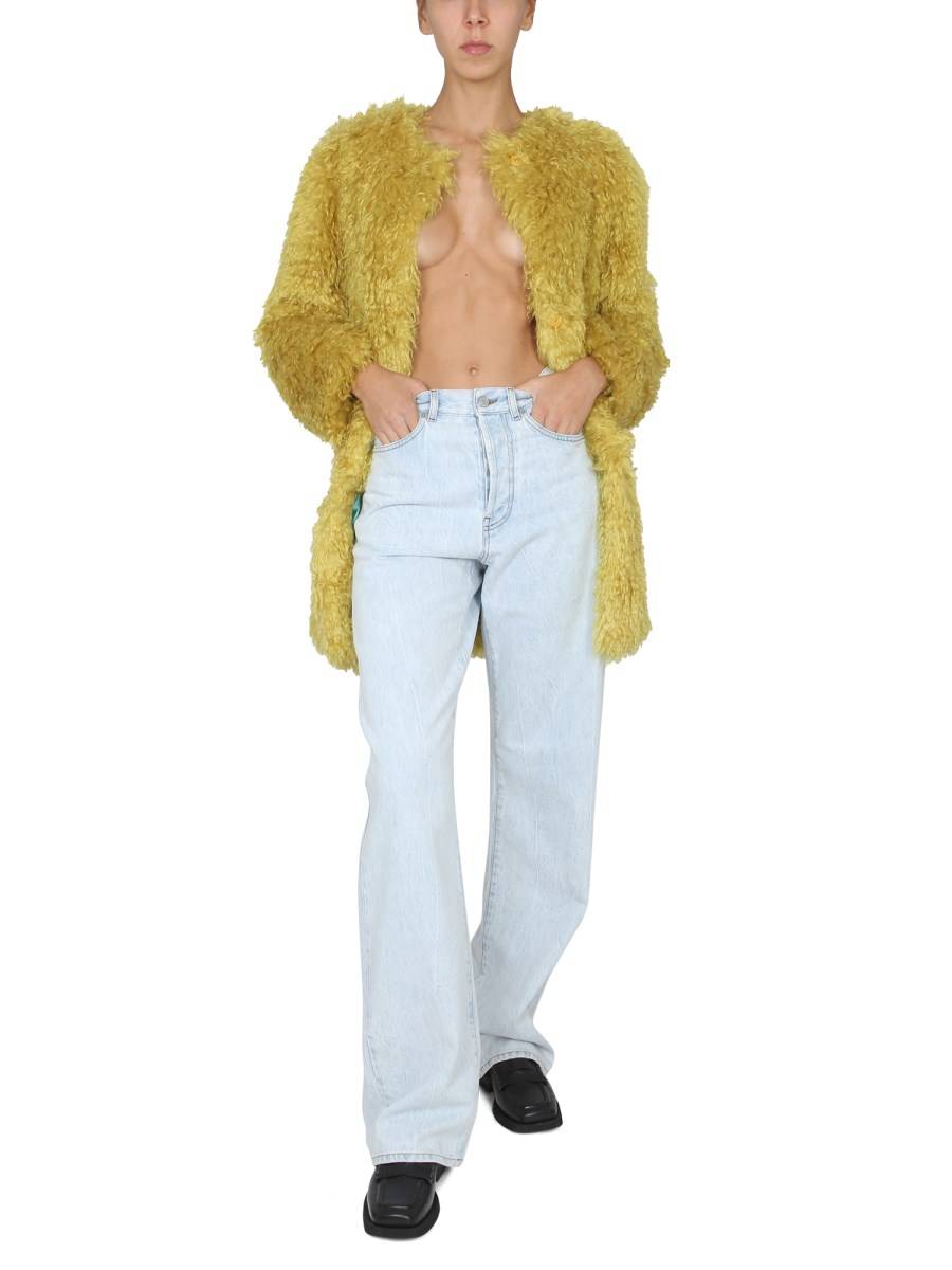 BECAGLI SINCE 1994 CAPPOTTO IN ECO-PELLICCIA A PELO LUNGO