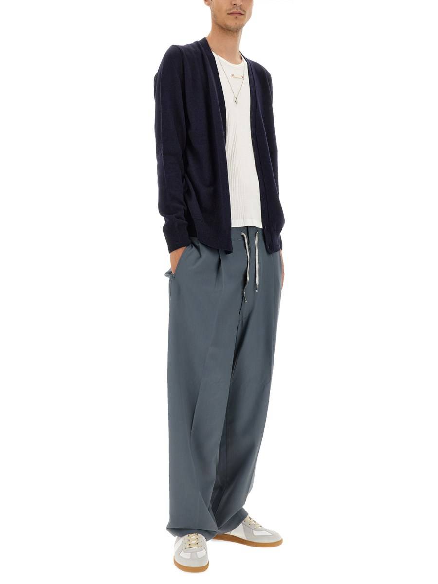MAISON MARGIELA CARDIGAN IN JERSEY LAVORATO A MAGLIA