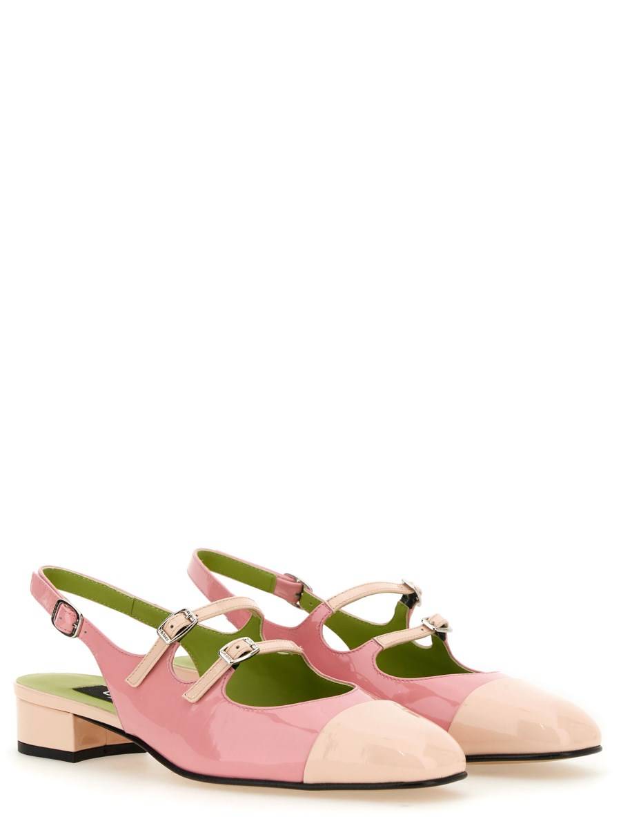 CAREL PARIS PUMP ABRICOT IN PELLE LUCIDA