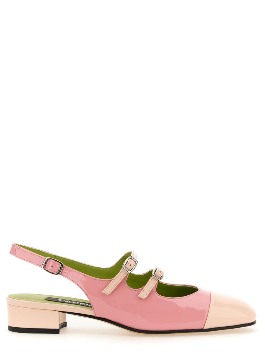 CAREL PARIS PUMP ABRICOT IN PELLE LUCIDA