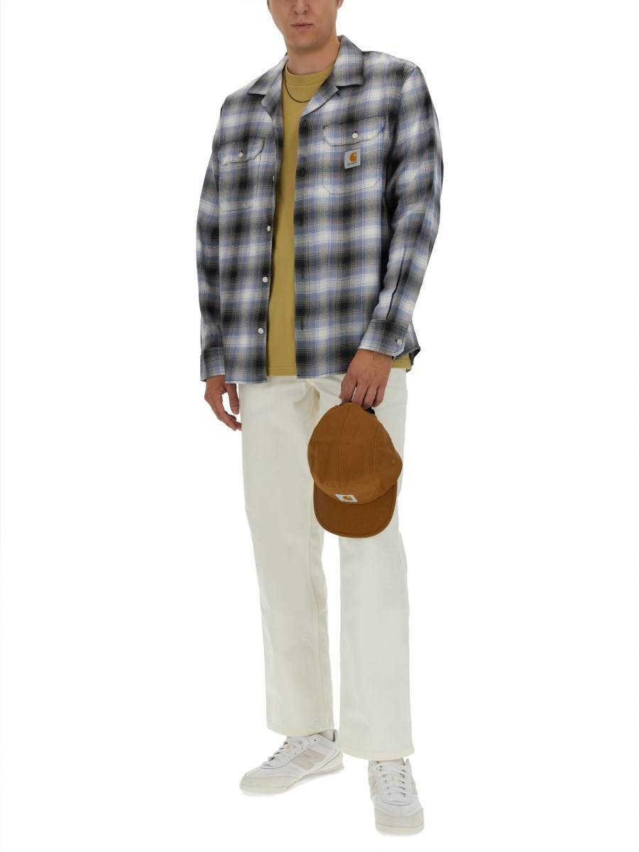 CARHARTT WIP CAMICIA IN COTONE CON PATCH LOGO