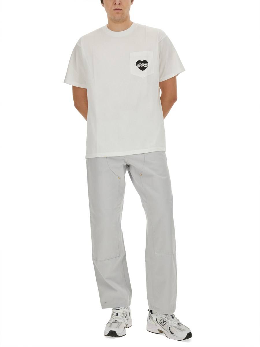 CARHARTT WIP T-SHIRT CON LOGO IN COTONE
