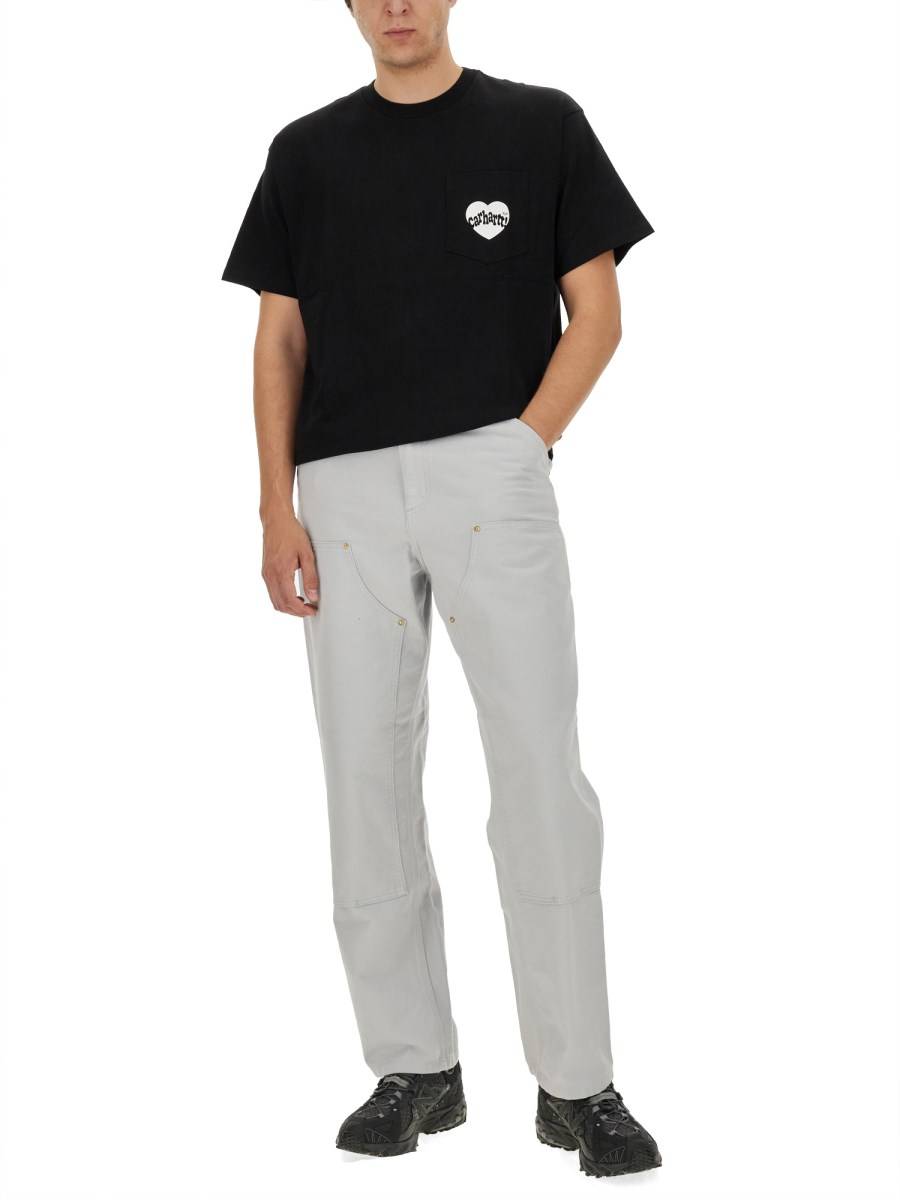 CARHARTT WIP T-SHIRT CON LOGO IN COTONE