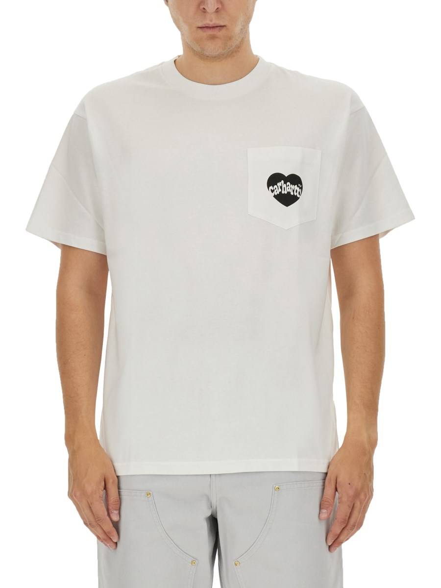 CARHARTT WIP T-SHIRT CON LOGO IN COTONE