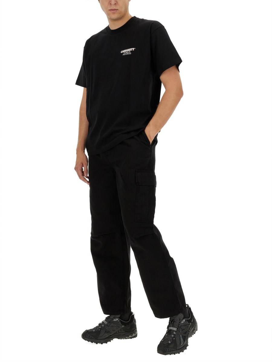 CARHARTT WIP T-SHIRT CON LOGO IN JERSEY DI COTONE