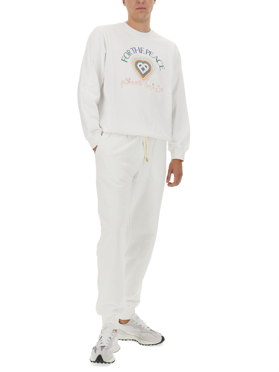 CASABLANCA FELPA IN COTONE CON LOGO