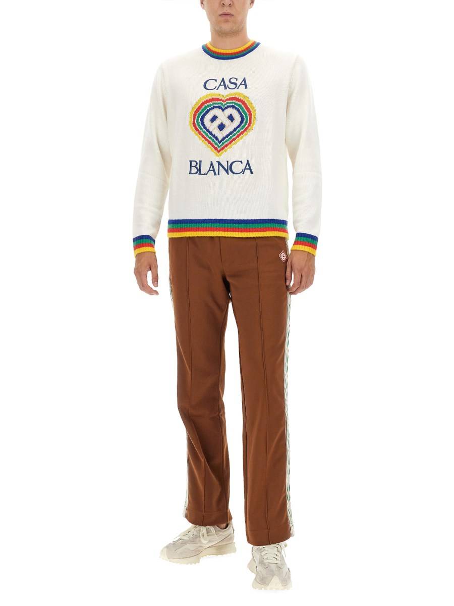CASABLANCA MAGLIA IN LANA CON LOGO
