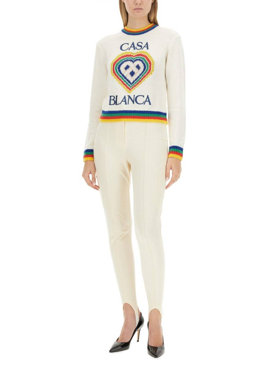 CASABLANCA MAGLIA IN LANA CON LOGO