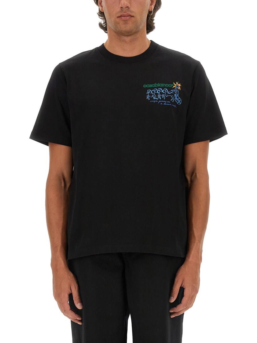 CASABLANCA T-SHIRT CON STAMPA