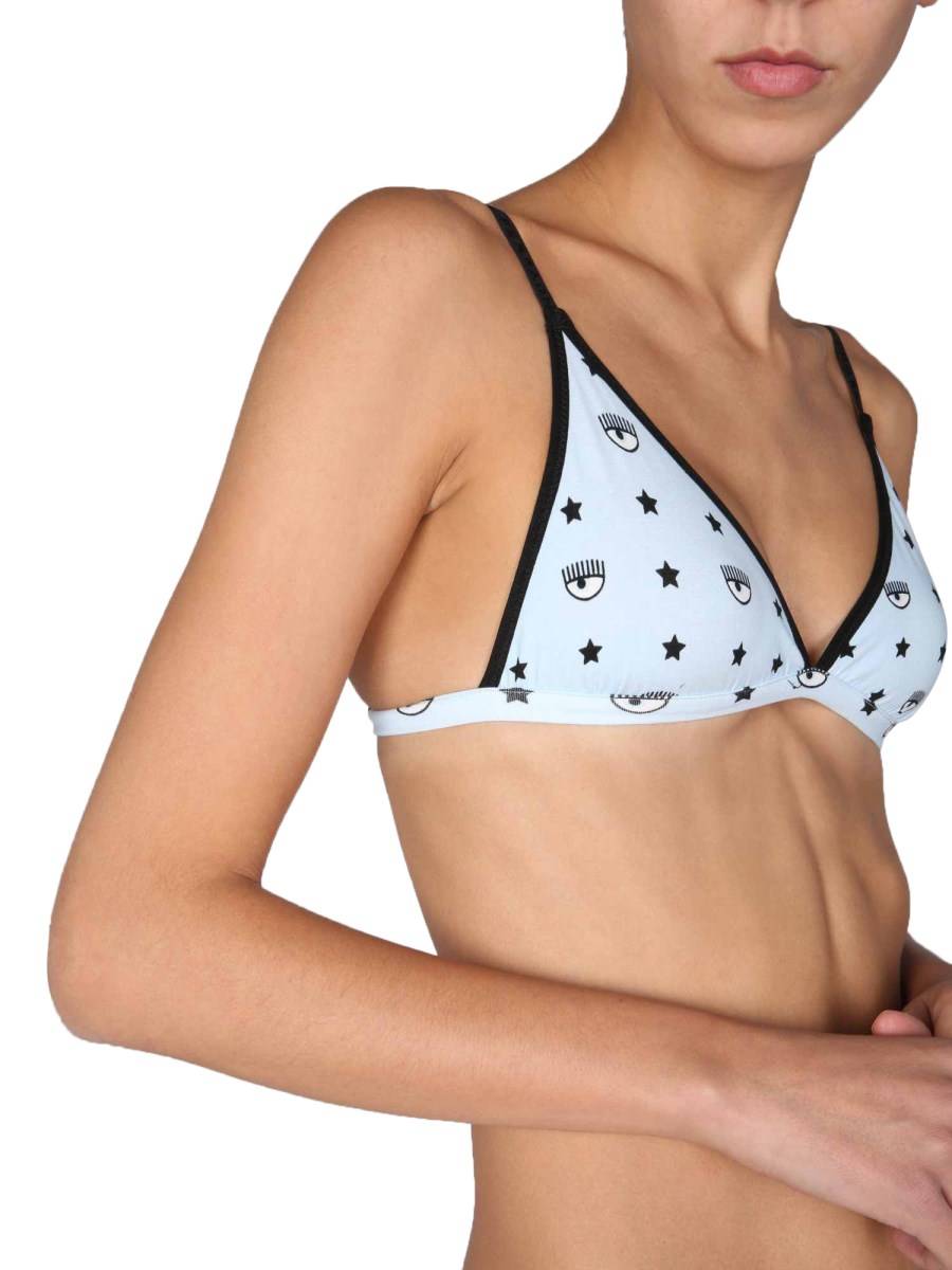 CHIARA FERRAGNI BRALETTE IN COTONE CON LOGOMANIA