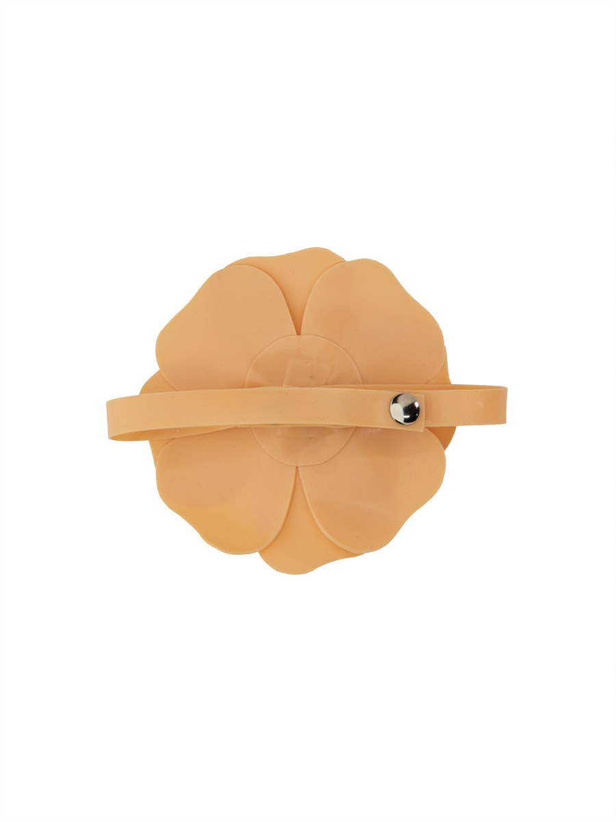 PHILOSOPHY DI LORENZO SERAFINI CHOKER CON FIORE IN LATEX