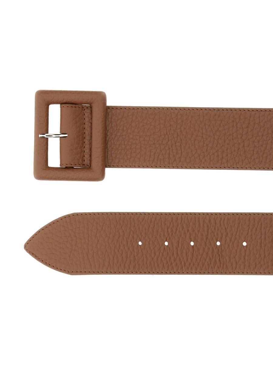 ORCIANI CINTURA ALTA IN PELLE SOFT CON FIBBIA RIVESTITA