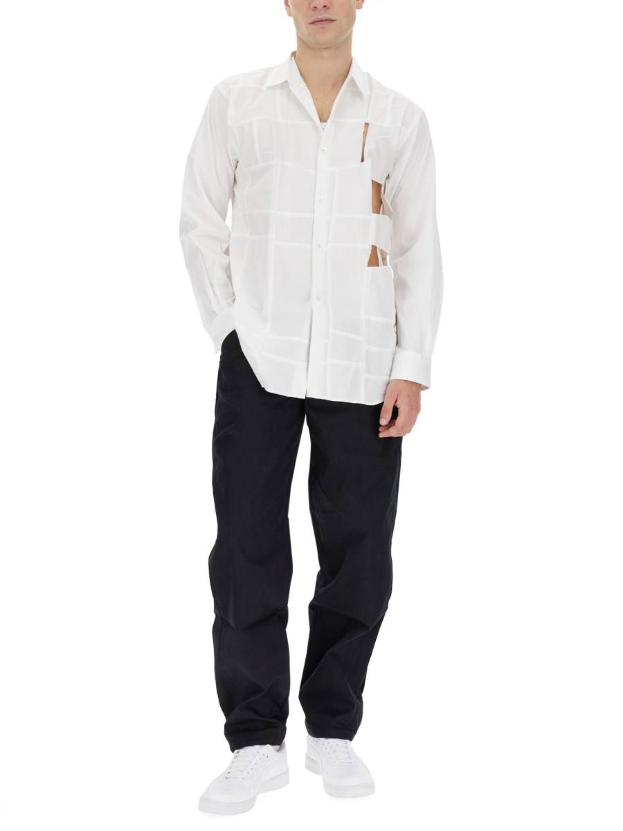 COMME DES GARCONS SHIRT CAMICIA CUT OUT