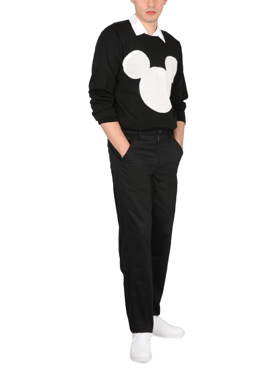 COMME DES GARCONS SHIRT PANTALONE CHINO IN COTONE