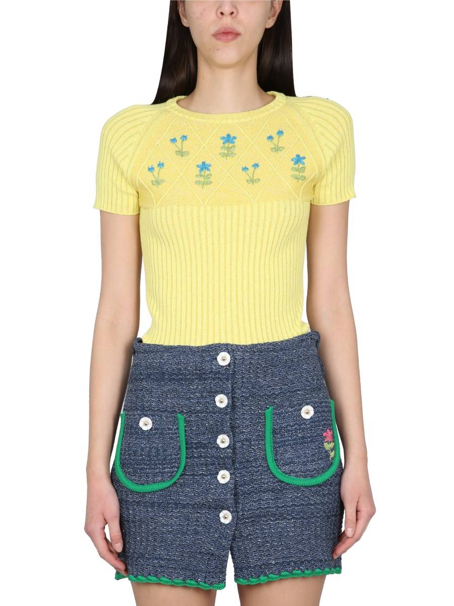 CORMIO MAGLIA IN LANA CON RICAMO