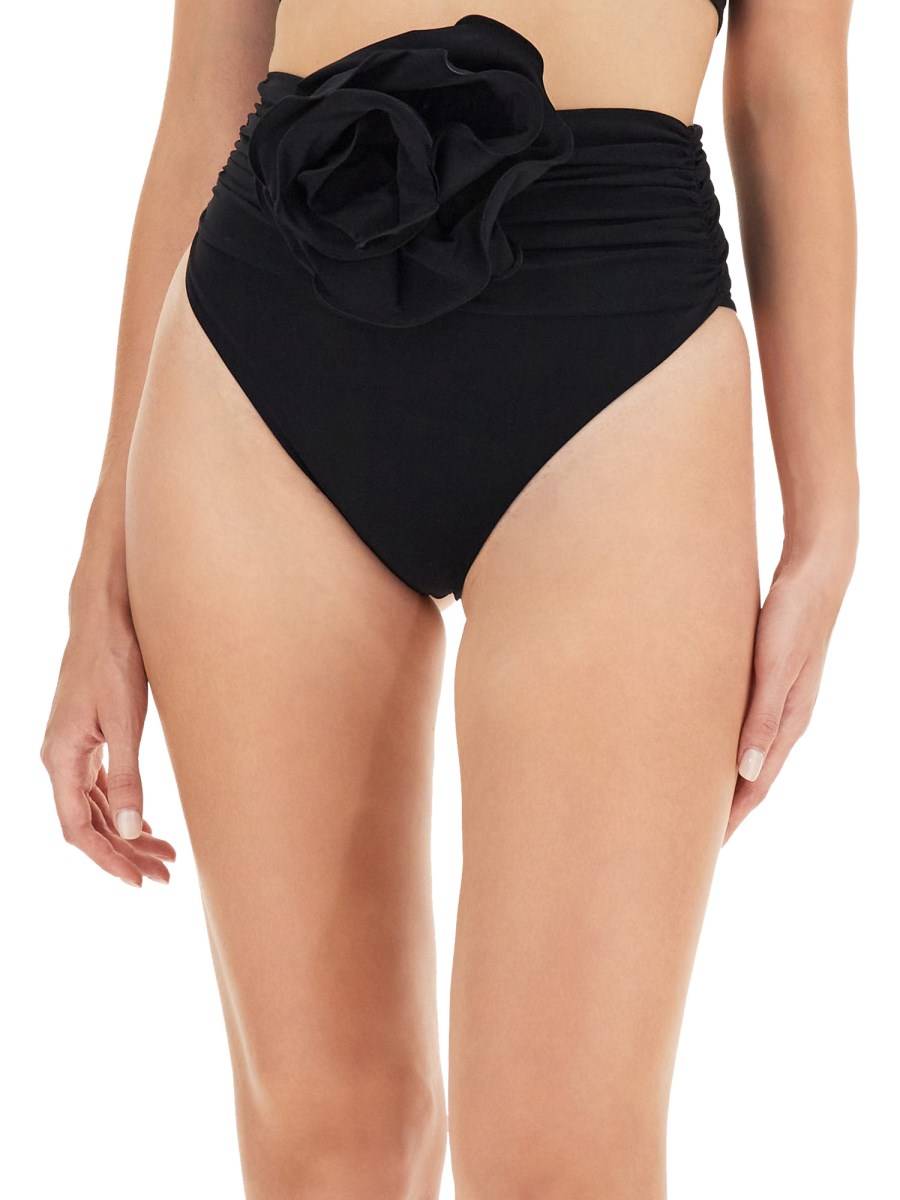 MAGDA BUTRYM COSTUME DA BAGNO A VITA ALTA CON FIORI APPLICATI
