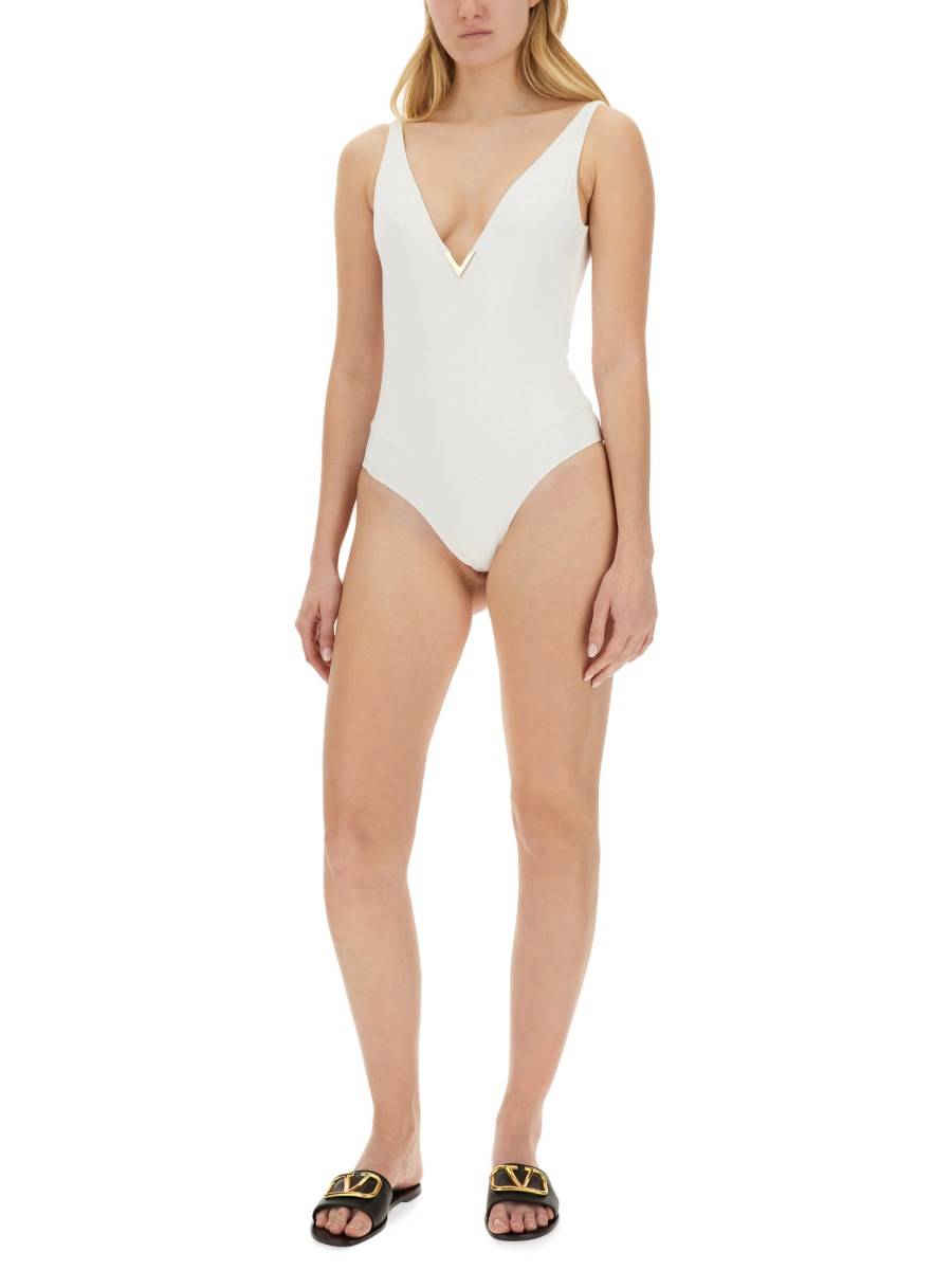 VALENTINO COSTUME DA BAGNO INTERO CON DETTAGLIO V GOLD
