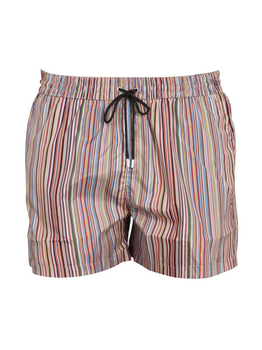 PAUL SMITH COSTUME DA BAGNO MULTICOLOR STRIPES IN TESSUTO TECNICO