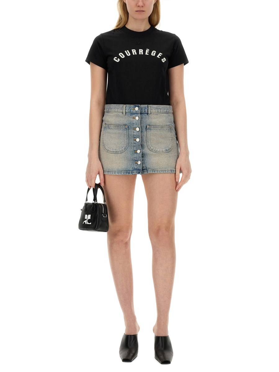 COURREGES T-SHIRT CON LOGO
