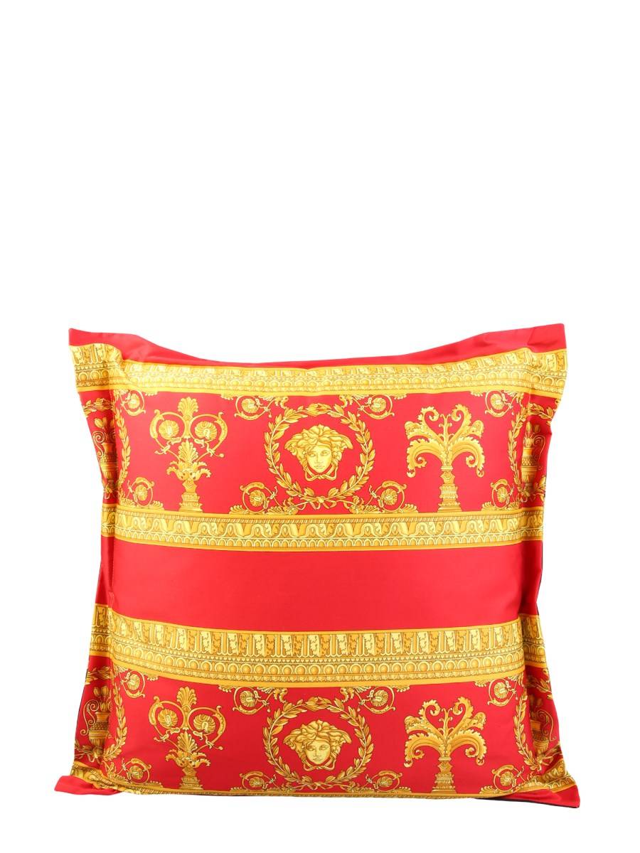 VERSACE CUSCINO DOUBLE-FACE IN COTONE CON STAMPA I ♡ BAROQUE
