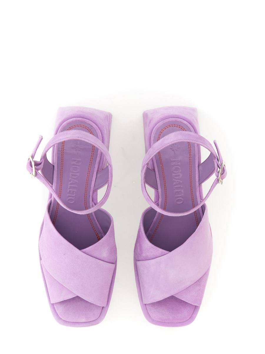 NODALETO DECOLLETÈ BULLA JONI IN SUEDE CON MAXI PLATFORM