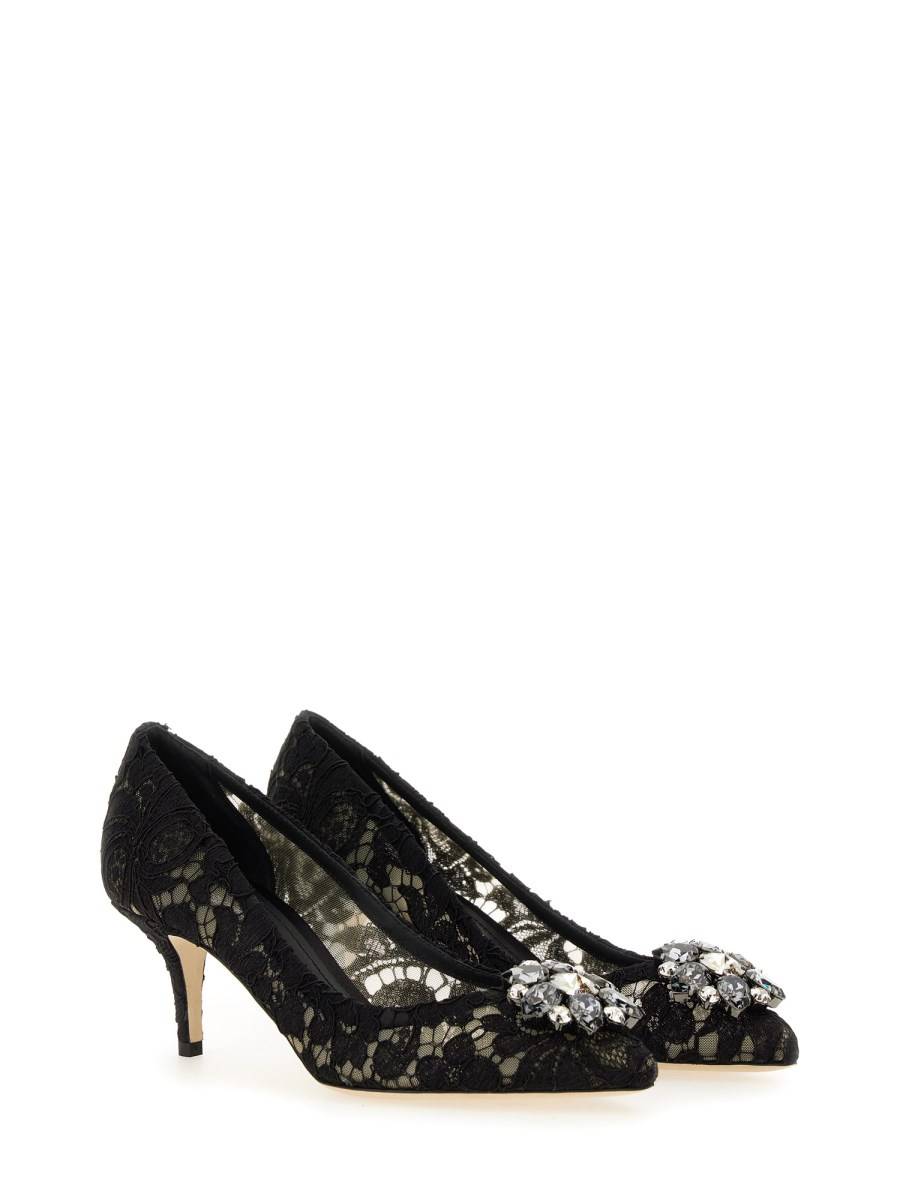 DOLCE & GABBANA DECOLLETÉ IN PIZZO TAORMINA CON CRISTALLI