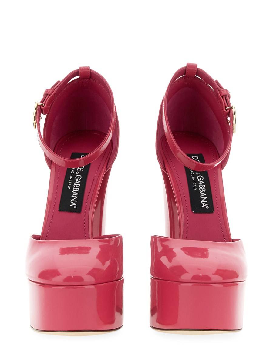 DOLCE & GABBANA DÉCOLLETÉ PLATFORM IN PELLE DI VITELLO LUCIDA