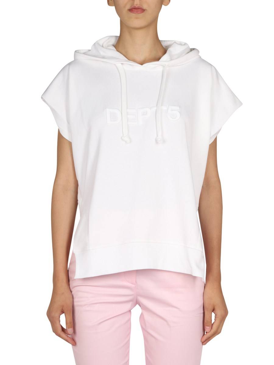 DEPARTMENT FIVE FELPA SENZA MANICHE CON LOGO