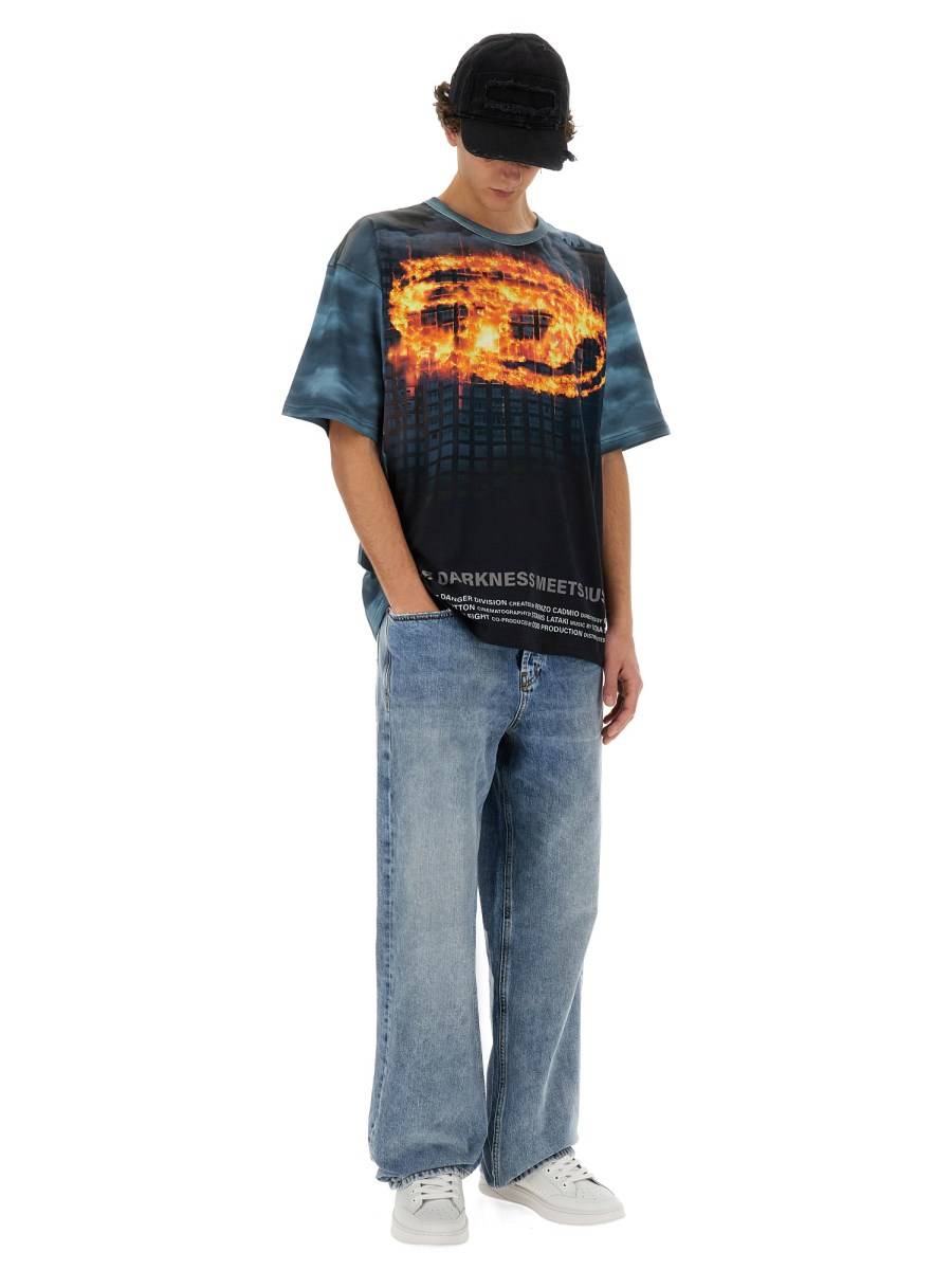 DIESEL T-SHIRT "T-BOXT-P2" IN JERSEY DI COTONE