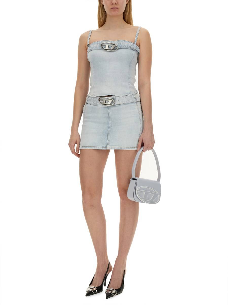 DIESEL TOP DE-LUCY-S IN DENIM DI COTONE