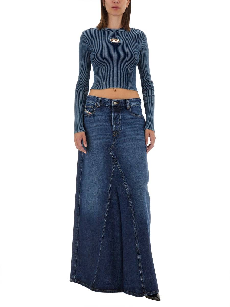 DIESEL TOP IN COTONE CON LOGO