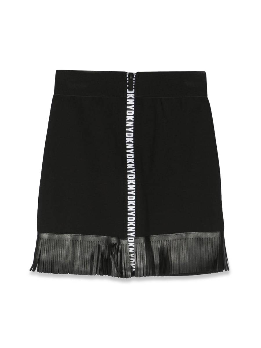 DKNY GONNA ZIP LOGATA E FRANGE