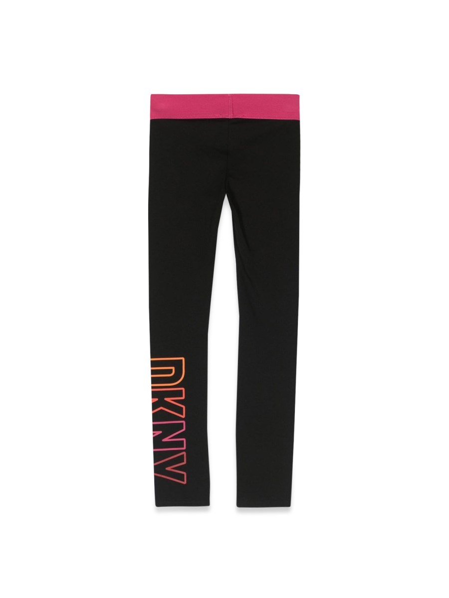 DKNY LEGGINGS LOGO BANDA A CONTRASTO
