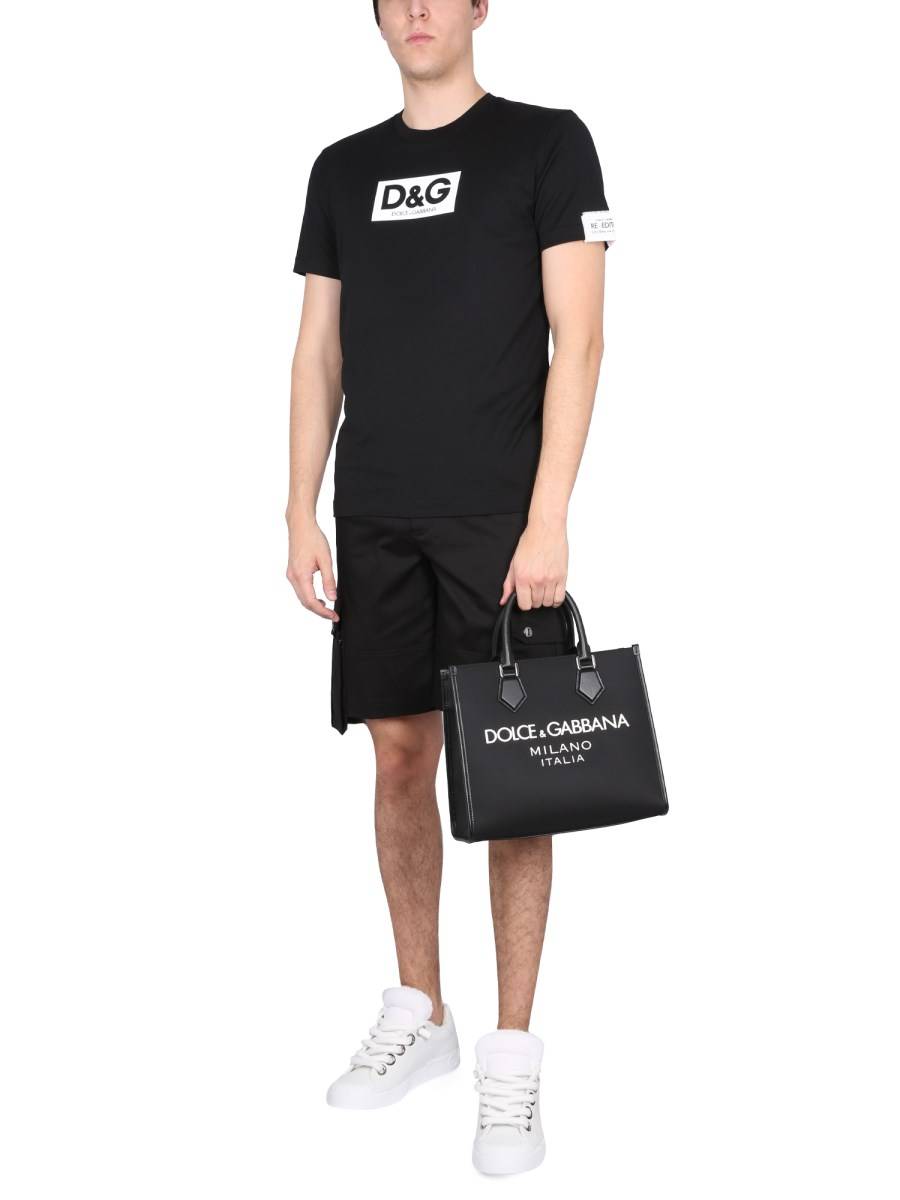 DOLCE & GABBANA BERMUDA CARGO IN COTONE STRETCH