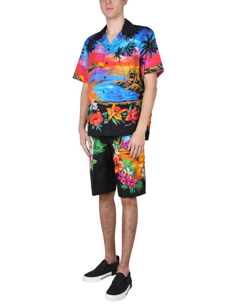 DOLCE & GABBANA BERMUDA CON STAMPA HAWAII