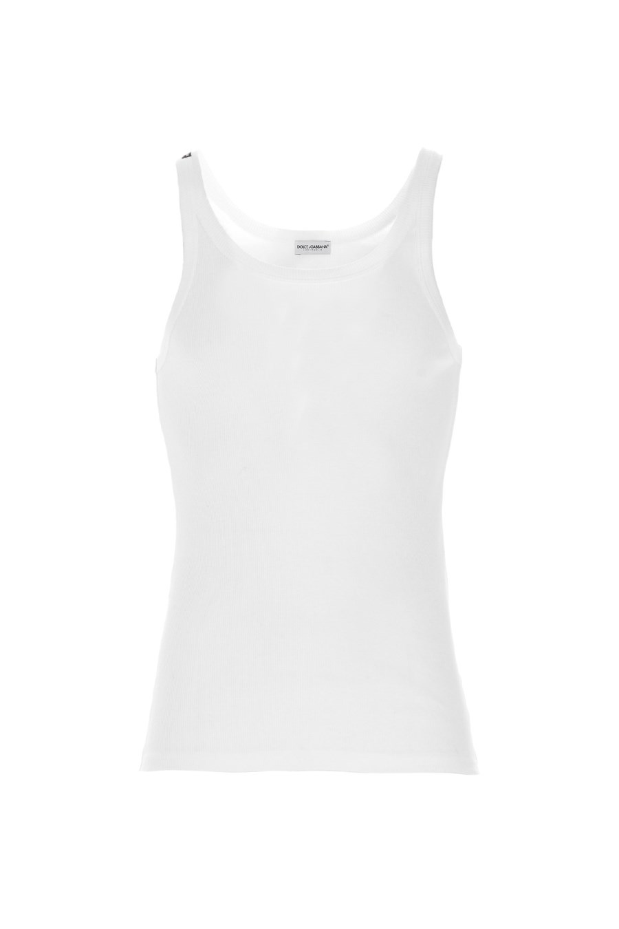 DOLCE & GABBANA CANOTTA "MARCELLO" IN COTONE A COSTE
