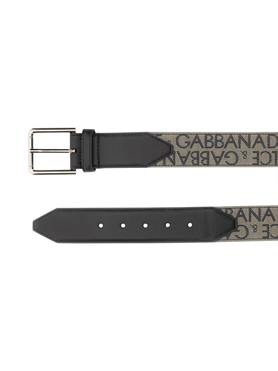 DOLCE & GABBANA CINTURA IN COTONE CON LOGO
