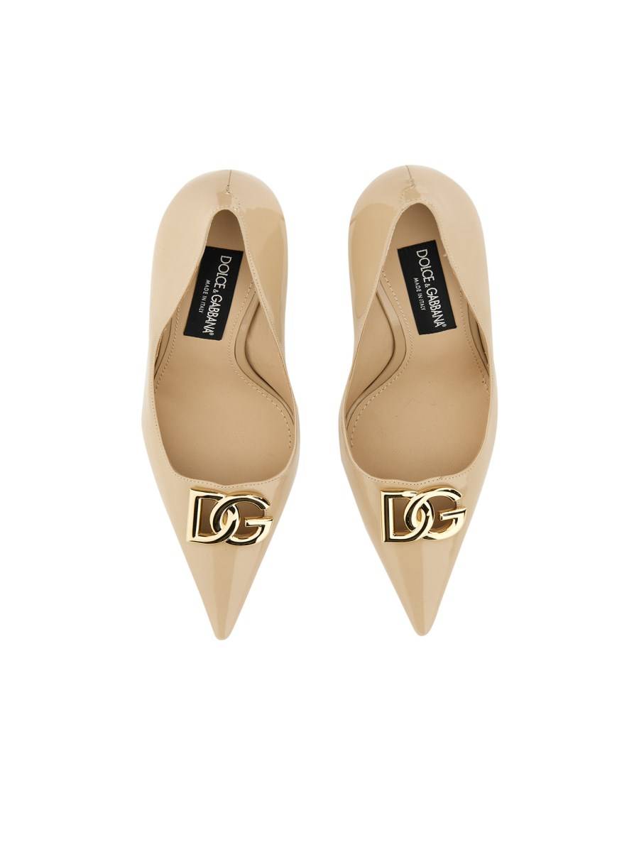 DOLCE & GABBANA DÉCOLLETÉ IN PELLE CON LOGO