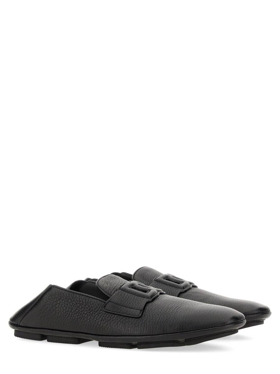 DOLCE & GABBANA DRIVER IN PELLE CON LOGO