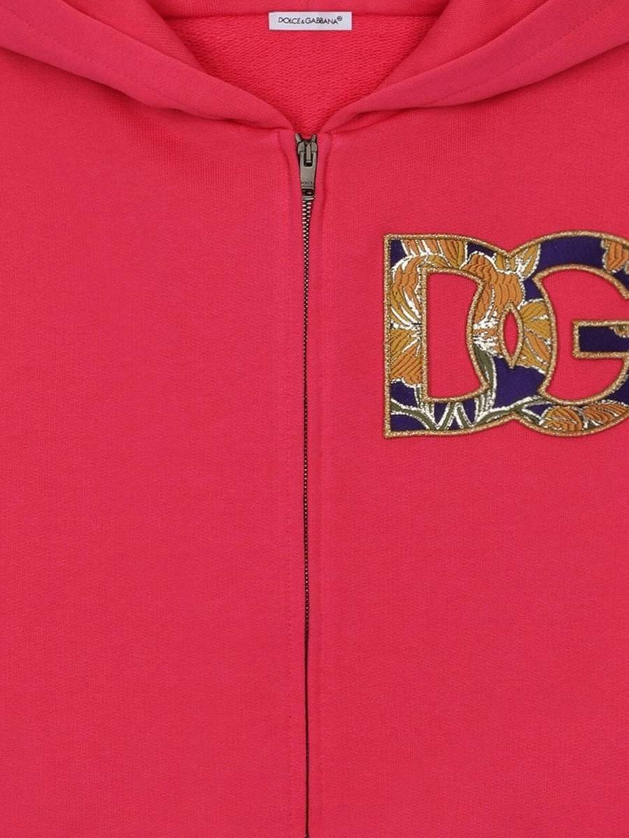 DOLCE & GABBANA FELPA CAPPUCCIO CON ZIP
