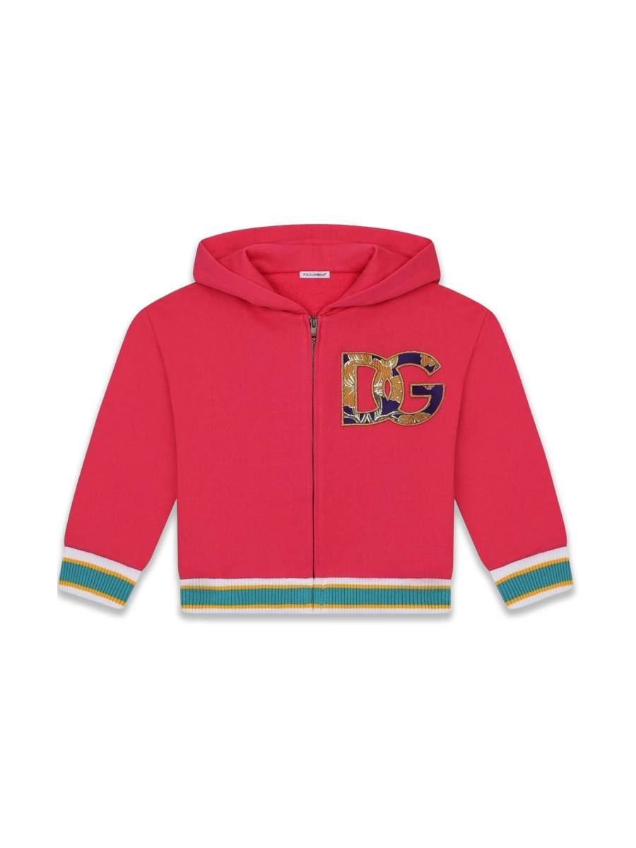 DOLCE & GABBANA FELPA CAPPUCCIO CON ZIP