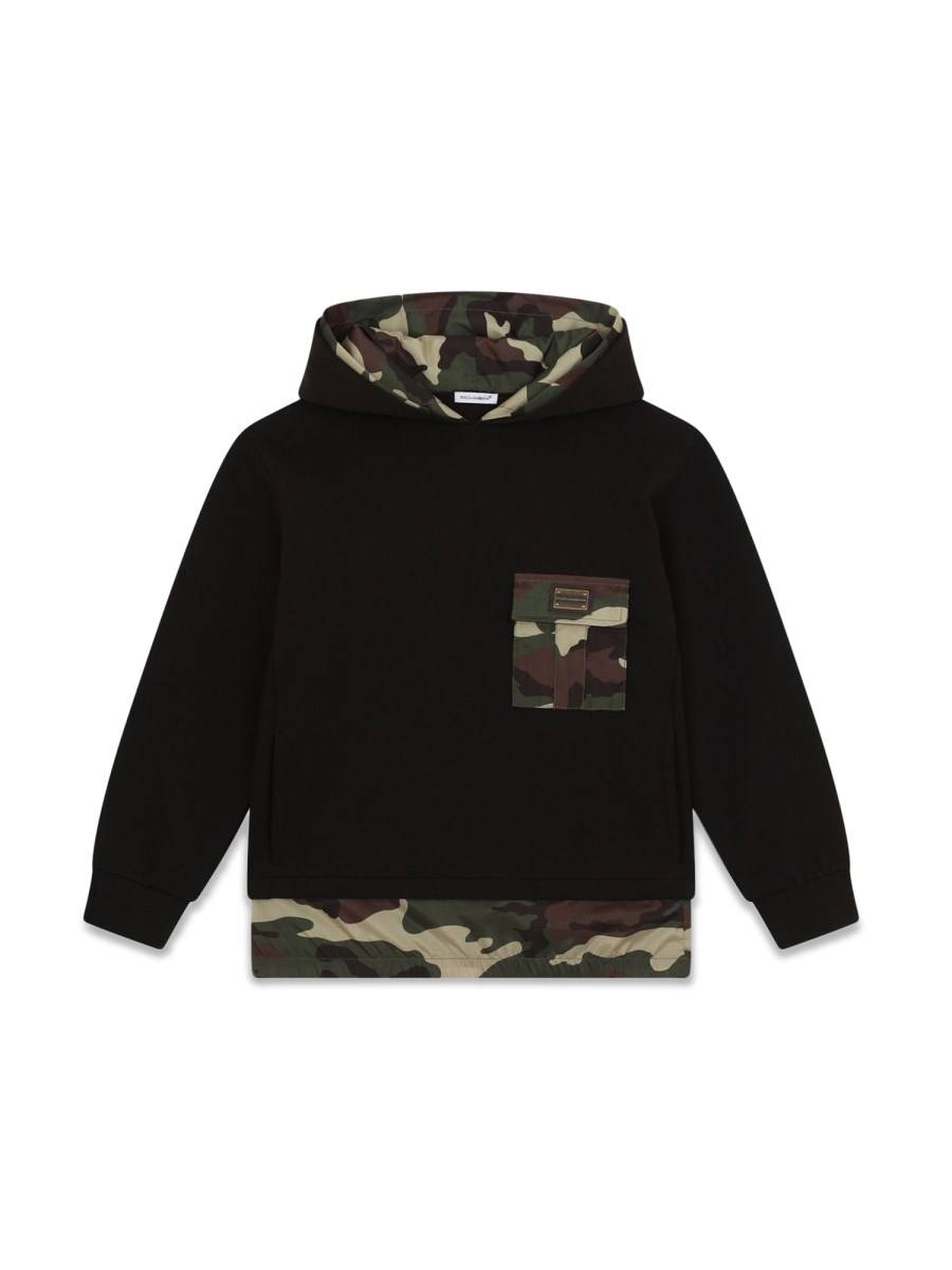 DOLCE & GABBANA FELPA CON CAPPUCCIO