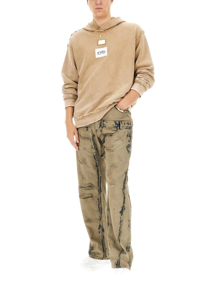 DOLCE & GABBANA FELPA CON PLACCA LOGO