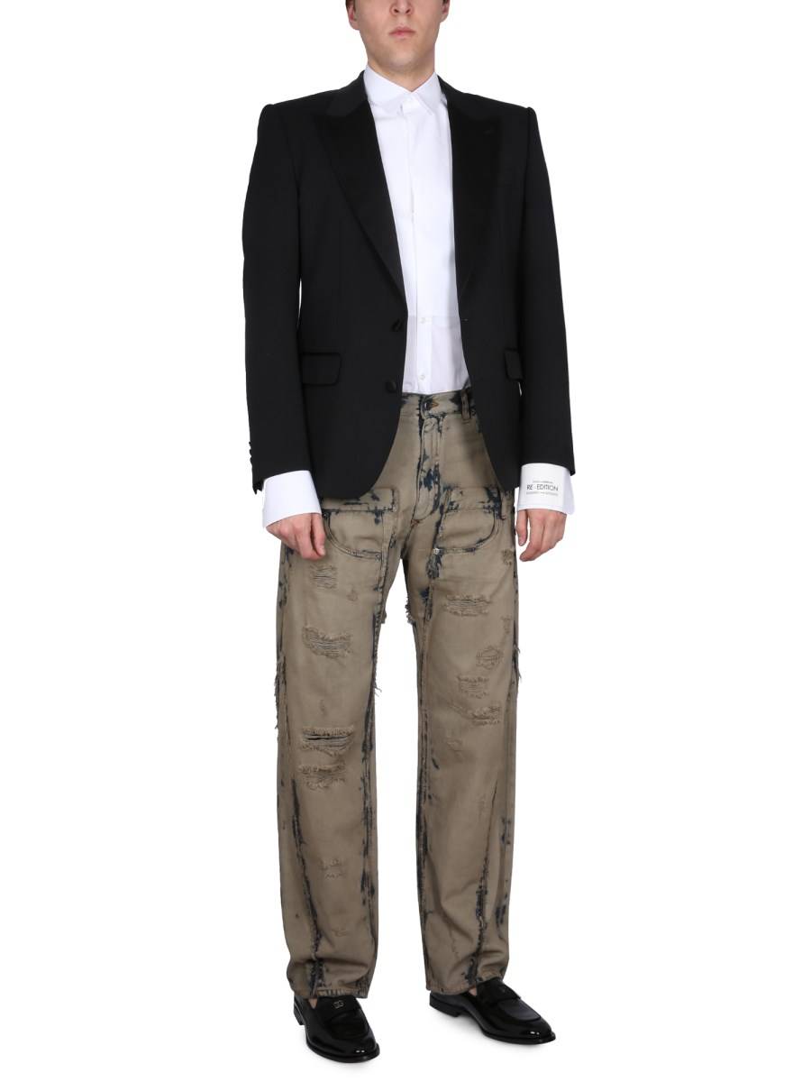 DOLCE & GABBANA GIACCA MONOPETTO IN COTONE