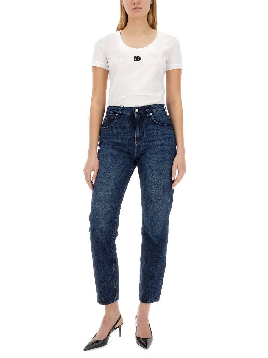 DOLCE & GABBANA JEANS BOYFRIEND IN DENIM DI COTONE