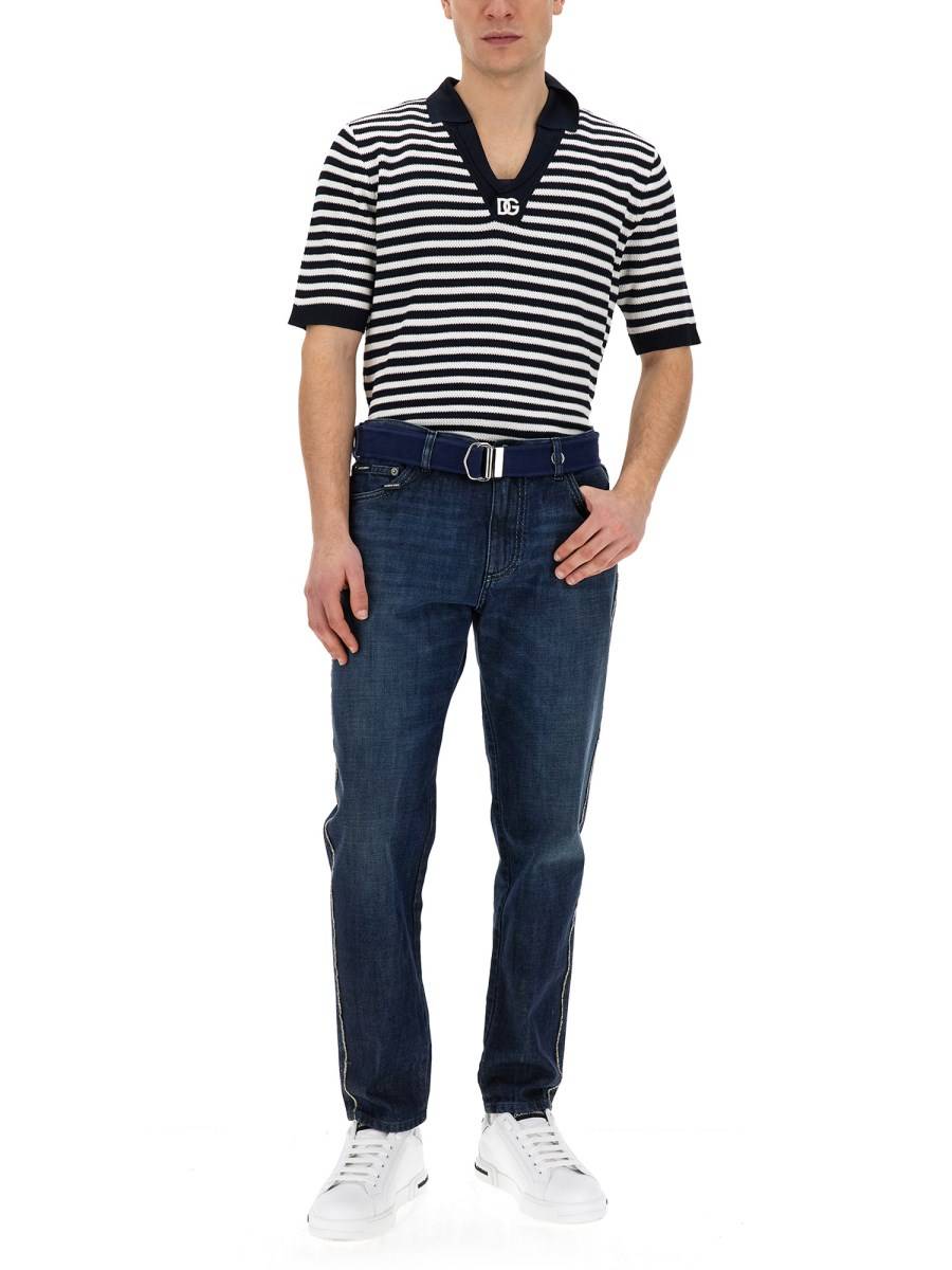 DOLCE & GABBANA JEANS LOOSE FIT IN DENIM DI COTONE