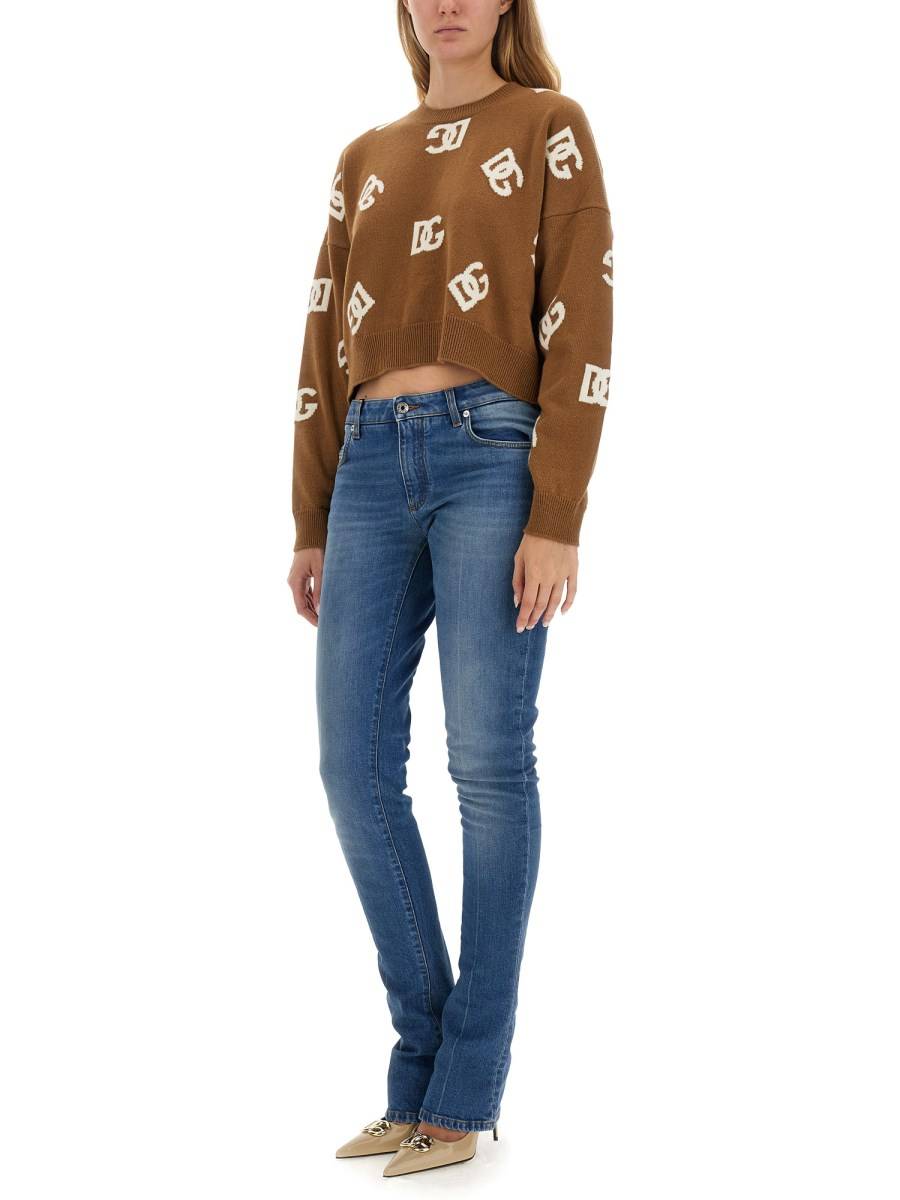 DOLCE & GABBANA MAGLIA CON LOGO ALL OVER