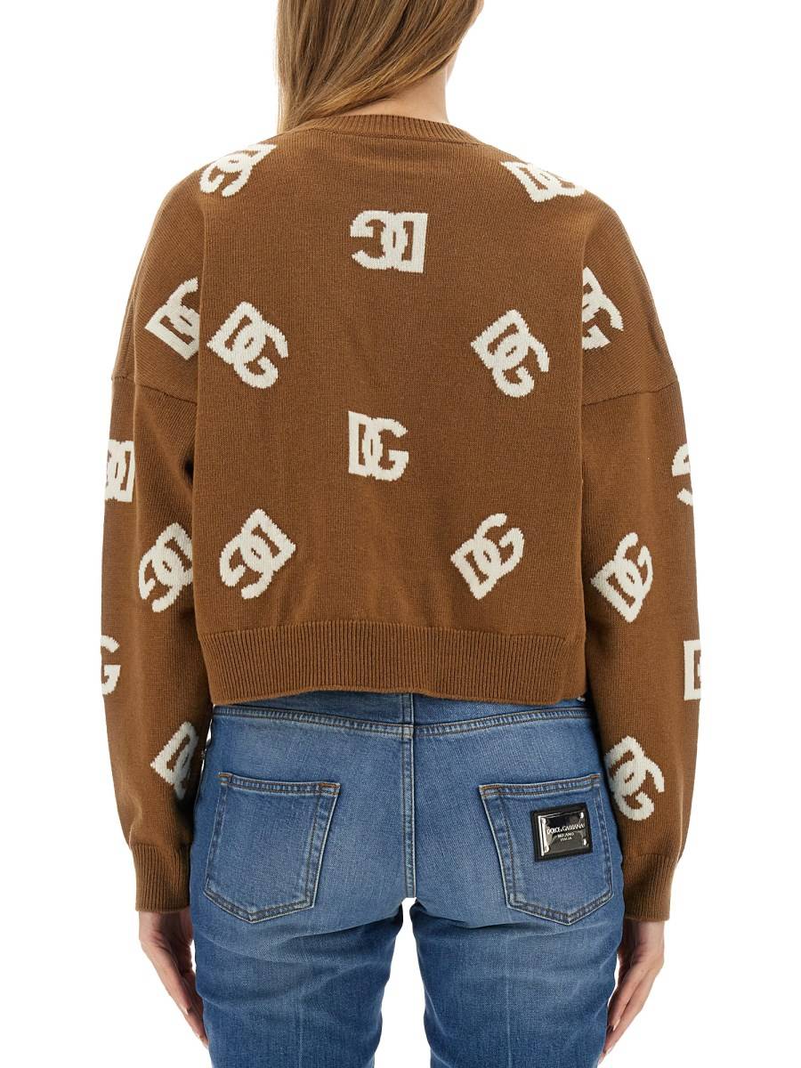 DOLCE & GABBANA MAGLIA CON LOGO ALL OVER