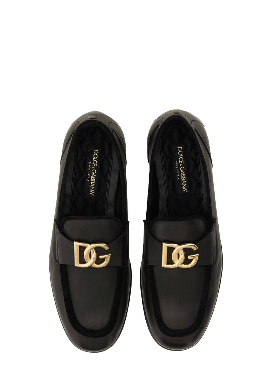 DOLCE & GABBANA MOCASSINO IN PELLE CON LOGO