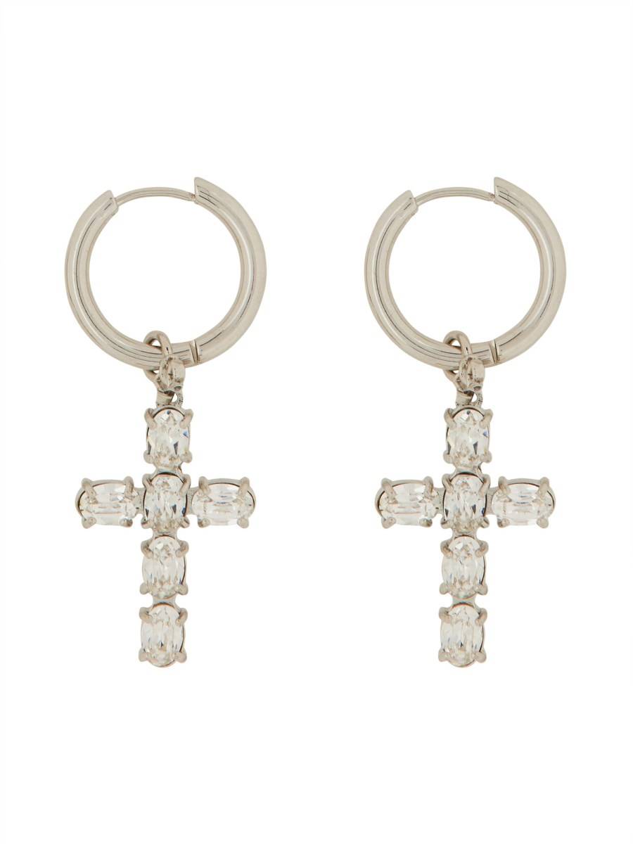 DOLCE & GABBANA ORECCHINI CON CROCI IN CRISTALLO